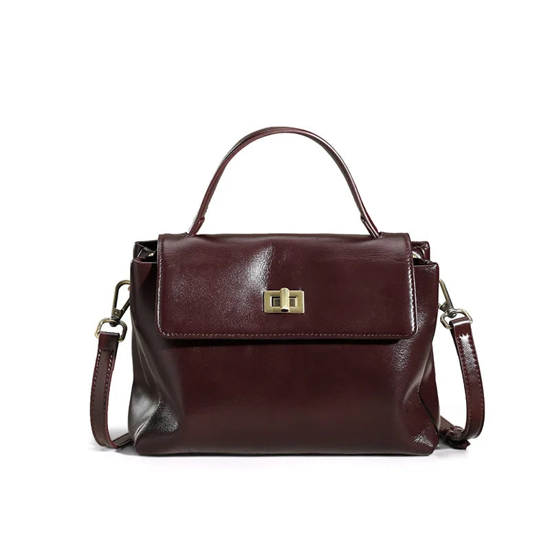 Vintage Square Leather Bag